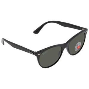 Wayfarer II Classic Polarized Green Classic G15 Round Sunglasses RB2185 90158