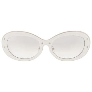 X Linda Farrow Clear Flash Oval Sunglasses YYH DRAGONFLYC3