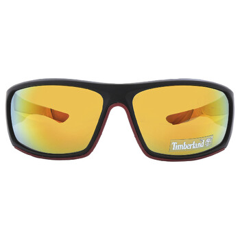 Bordeauc Mirror Wrap Sunglasses TB7178 02U