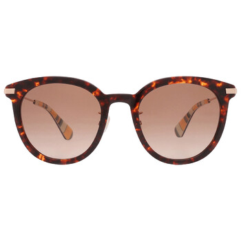 Brown Gradient Oval Sunglasses KEESEYGS 0086HA