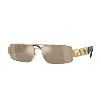 Brown Mirror Gold Rectangular Sunglasses VE2257 10025A