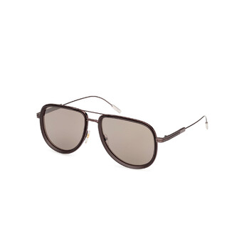 Brown Mirror Pilot Sunglasses EZ0218 36G