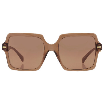 Brown Orange Metallic Mirror Square Ladies Sunglasses VE4441 5028O