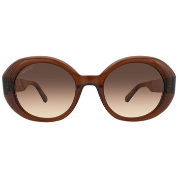 Gradient Brown Oval Sunglasses SK0371 48F