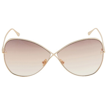 Nickie Light Brown Gradient Butterfly Sunglasses FT0842 28F