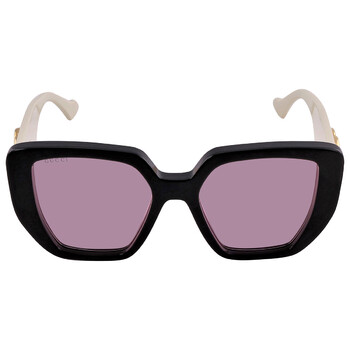 Open Box  Gucci Pink Geometric Ladies Sunglasses GG0956S 002