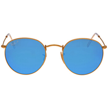 Round Flash Lenses Blue Sunglasses RB3447 1124L