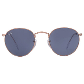 Round Metal Blue Sunglasses RB3447 9202R5