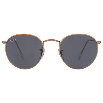 Round Metal Blue Sunglasses RB3447 9202R5