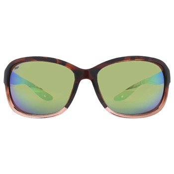 Seadrift Green Mirror Polarized Polycarbonate Pilot Sunglasses 6S9114 911405