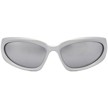 Silver Mirror Wrap Sunglasses BB0157S 004