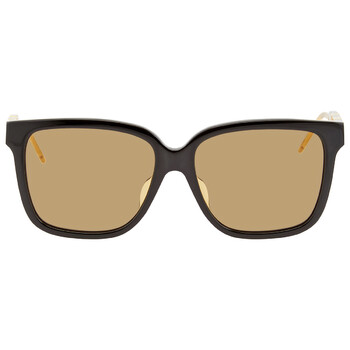 Solid Ocher Rectangular Sunglasses GG0599SA 004