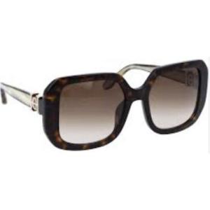 Brown Gradient Rectangular Sunglasses SHN619M 0722