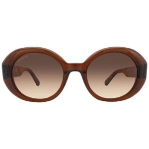 Gradient Brown Oval Sunglasses SK0371 48F