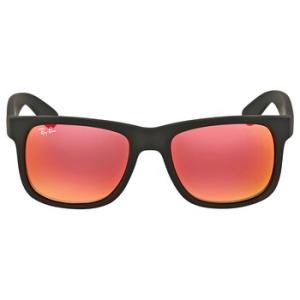 Justin Color Mix Red Mirror Square Sunglasses RB4165 6226Q