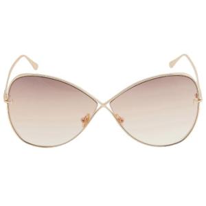 Nickie Light Brown Gradient Butterfly Sunglasses FT0842 28F