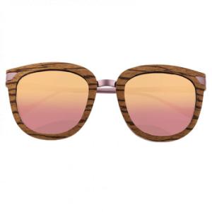 Nissi Rose Gold Mirrored Triacetate Cellulose Tac MultiLayer Production Square Sunglasses ESG033ZW