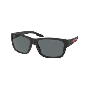 Polarized Dark Grey Rectangular Sunglasses PS 01WS DG002G
