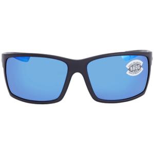 REEFTON Blue Mirror Polarized Glass Rectangular Sunglasses RFT 01 OBMGLP