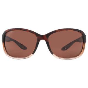 Seadrift Copper Polarized Polycarbonate Rectangular Sunglasses 6S9114 911406