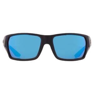TAILFIN Blue Mirror Polarized Glass Rectangular Sunglasses 6S9113 911302