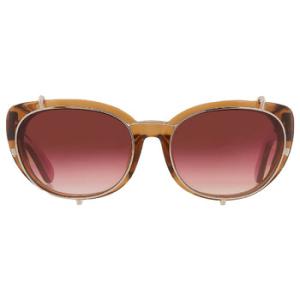 X Linda Farrow Brown Pink Butterfly Sunglasses 9YYEBUTTERFLYC3