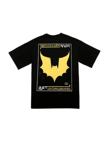 Dogo - Unisex Vegan Black T-Shirt - Warner Bros Batman Black and Yellow Design