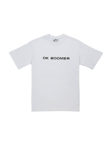 Dogo - Unisex Vegan White T-Shirt - Ok Boomer Design