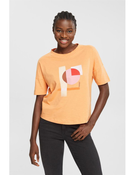 ESPRIT - Cotton t-shirt with geometric print