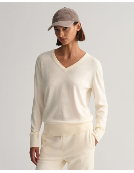 Gant - Fine Knit V-Neck Sweater