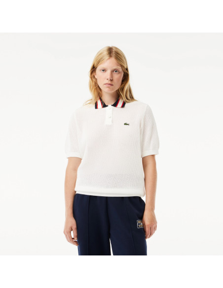 Lacoste - Short Sleeved Polo Neck Cotton Sweater