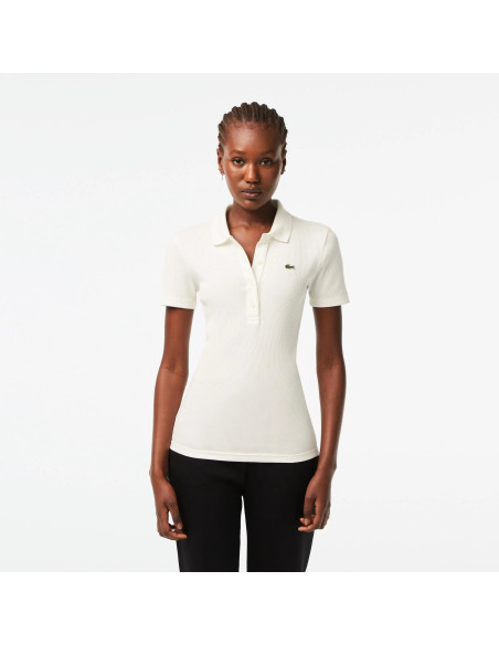 Lacoste - WOMEN&#039;S L.12.D SLIM FIT RIBBED COTTON POLO