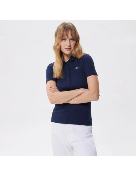 Lacoste - WOMEN&#039;S L.12.D SLIM FIT RIBBED COTTON POLO