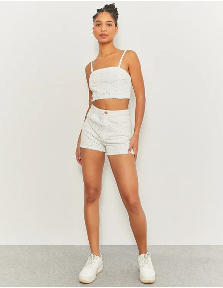 Tally Weijl - EMBROIDERED DENIM TOP