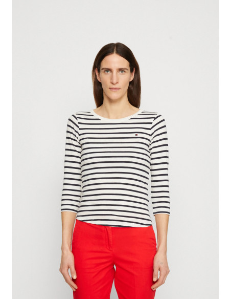 Tommy Hilfiger - 1985 SLIM SLUB OPEN-NK 3/4 SLV