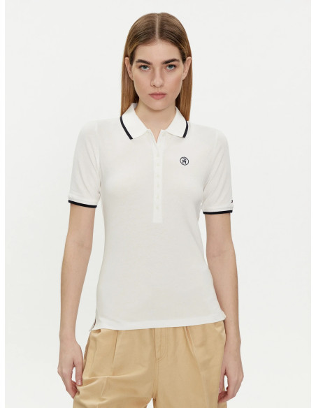 Tommy Hilfiger - SLIM SMD TIPPING LYOCELL POLO SS