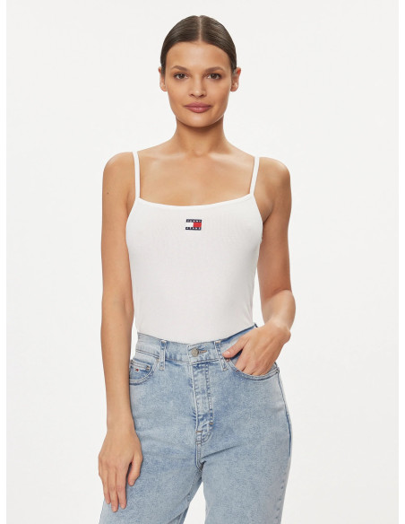 Tommy Jeans - TJW BADGE RIB STRAP TOP