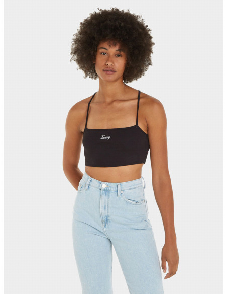 Tommy Jeans - TJW CRP STRAP SCRIPT TOP