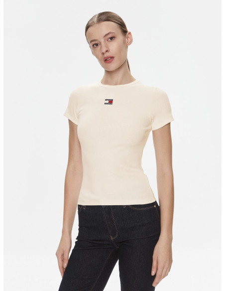 Tommy Jeans - TJW SLIM BADGE RIB TEE