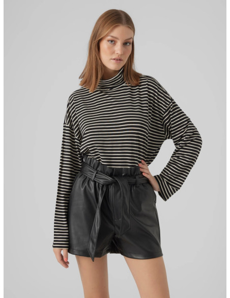 Vero Moda - VMFIONA LS ROLL NECK SHORT TOP VMA NOOS