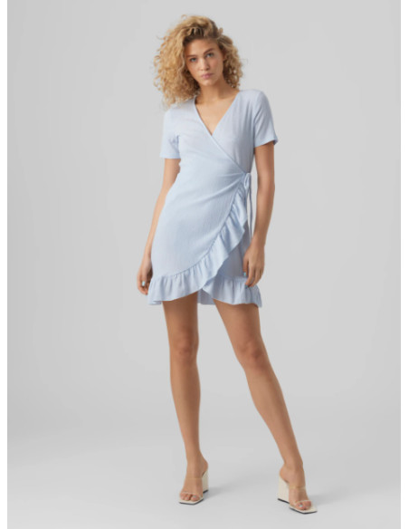 Vero Moda - VMHENNA 2/4 WRAP FRILL DRESS WVN NOOS