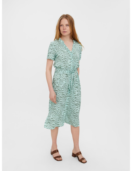 Vero Moda - VMVICA S/S  SHIRT DRESS GA AOP WVN