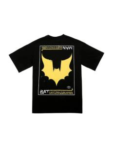 Dogo - Unisex Vegan Black T-Shirt - Warner Bros Batman Black and Yellow Design