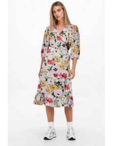 ONLY - ONLOLIVIA 3/4 WRAP  MIDI DRESS WVN NOOS