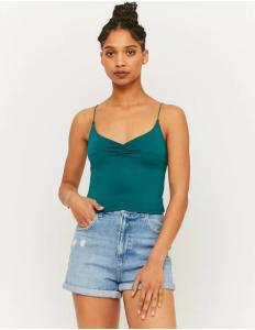 Tally Weijl - GREEN SLEEVELESS BASIC TOP