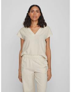 VILA - VIPRISILLA V-NECK S/S TOP - NOOS