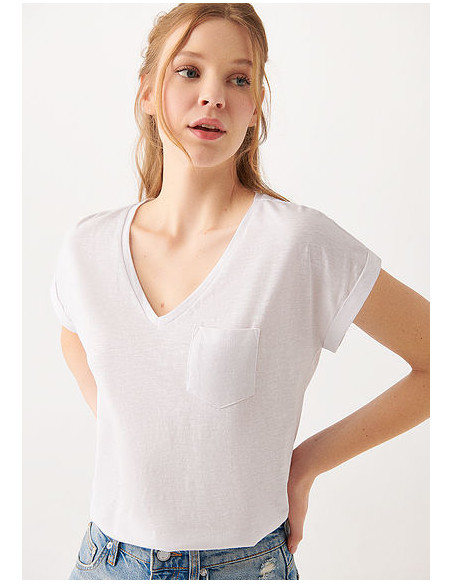 Mavi - V NECK BASIC TEE