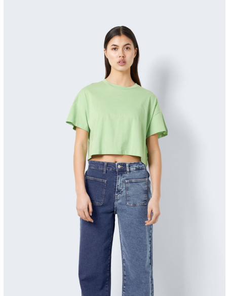 Noisy May - NMALENA S/S O-NECK SEMICROP TOP FWD NOOS