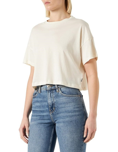 Noisy May - NMALENA S/S O-NECK SEMICROP TOP FWD NOOS