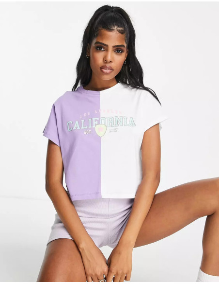 Noisy May -  NMALEX S/S BOXY COLORBLOCK TSHIRTS